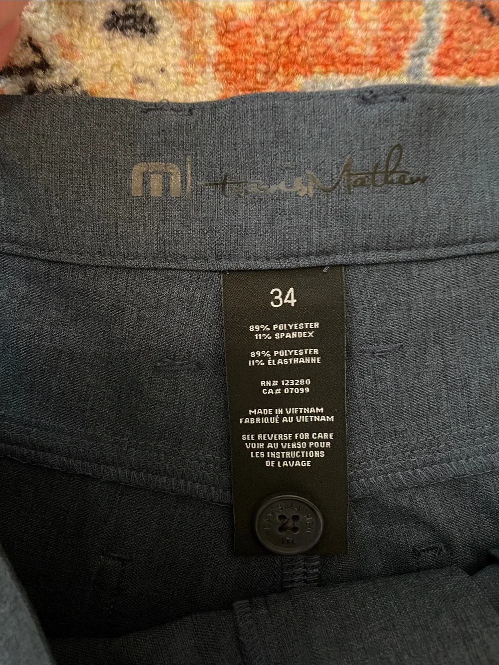 Travis Mathew Men's Open To Close 2.0 Pants Blue Pants | Size 34